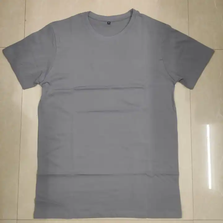 Steel grey round neck 170 gsm bio wash tshirt uploaded by business on 7/10/2023