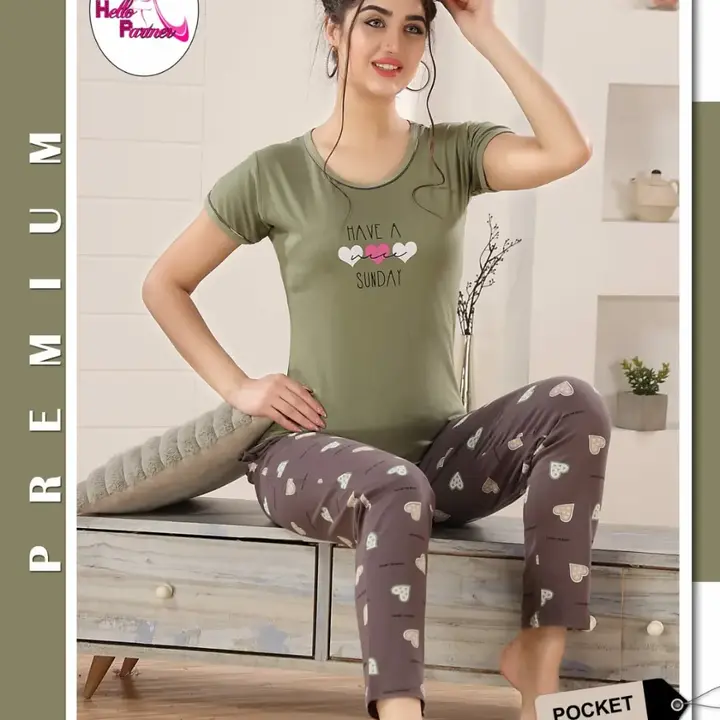 Printed Night Suit with side pocket uploaded by Hitashi fashion  on 7/10/2023