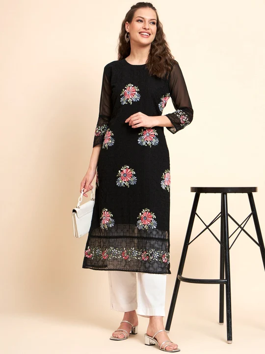White flower kurti uploaded by business on 7/10/2023