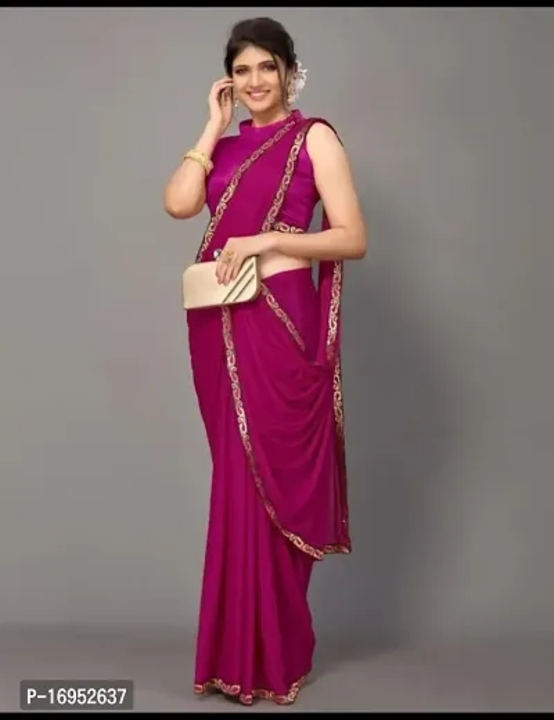 Stylish Peach Saree with Blouse piece For Women uploaded by Prince Tiwari on 7/10/2023