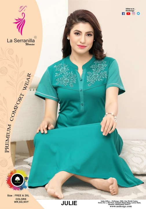 La Serranilla ® Premium Cotton Hosiery Embroidery Nighties with AzoFree  uploaded by business on 7/10/2023