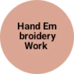 Business logo of Hand embroidery work