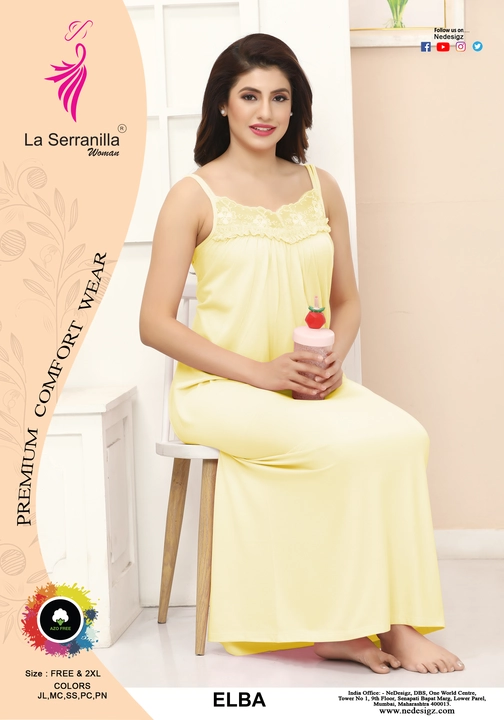 La Serranilla ® Premium Cotton Hosiery AzoFree Nighties with Laces  uploaded by NeDesigz on 7/10/2023