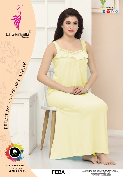 La Serranilla ® Premium Cotton Hosiery AzoFree Nighties with Laces  uploaded by business on 7/10/2023
