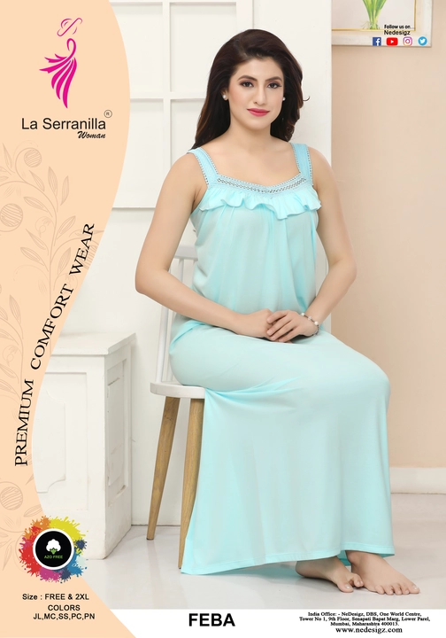 La Serranilla ® Premium Cotton Hosiery AzoFree Nighties with Laces  uploaded by NeDesigz on 7/10/2023