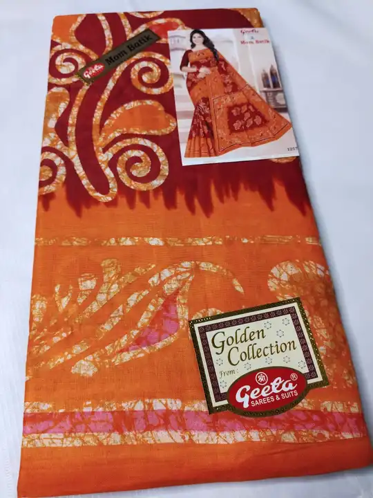 Mombatik pure cotton saree uploaded by Aborani Saree Shop on 7/10/2023