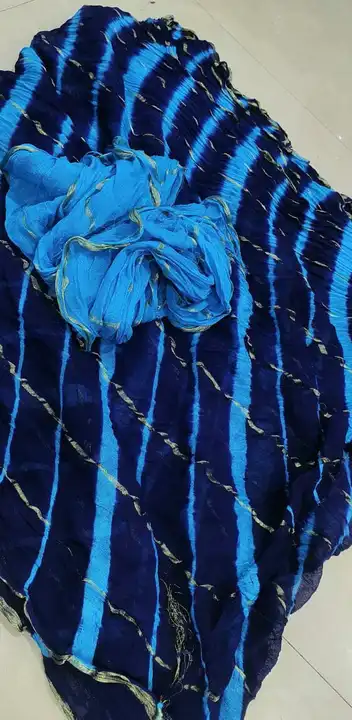 🔱🔱🔱🕉️🕉️🕉️🔱🔱🔱
  
New lunching on zari lehariya

👉 pure jorjat 10 line zari fabric

👉 Exclu uploaded by Gotapatti manufacturer on 7/11/2023