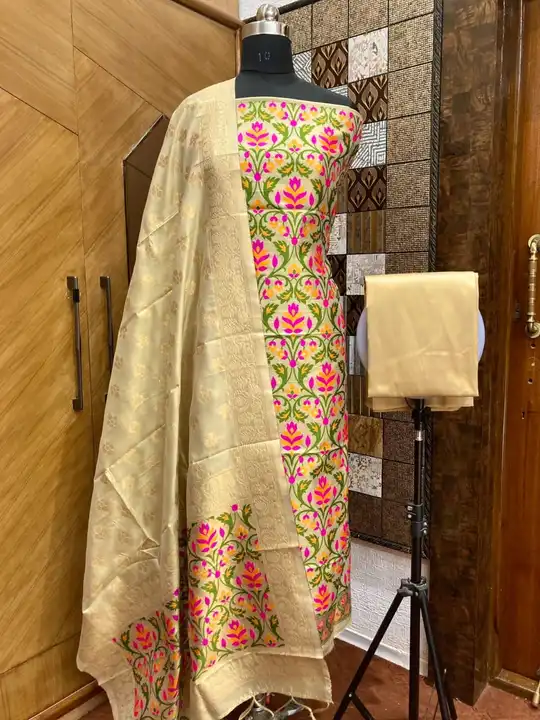 New Arrival Banarasi Soft Cotton Silk Suite 3pes  uploaded by G.N.S. on 7/11/2023