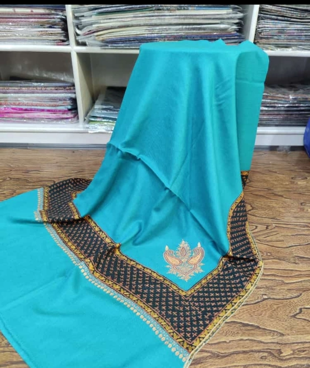 Double shaded semi pashmina hand work shawls  uploaded by Cashmere fabrics on 7/11/2023