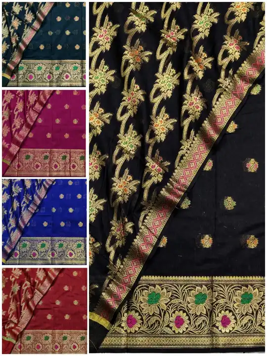 Silk cotton saree handlum  uploaded by Habiba silk collection on 7/11/2023