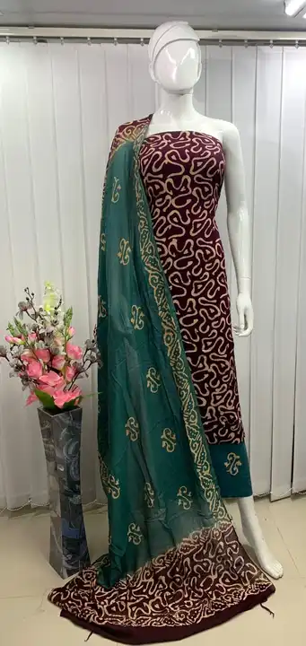 Batik cotton  uploaded by Bandhej dress material on 7/11/2023