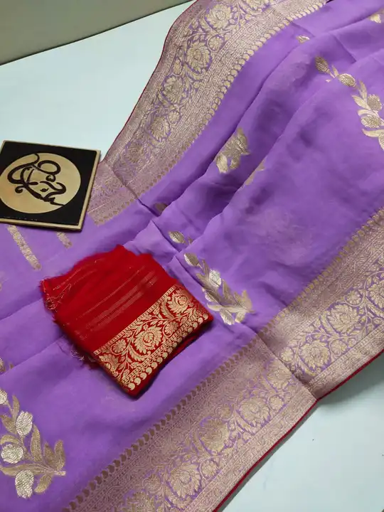 Post image Tevar Georgette silk sarees Banaras handloom