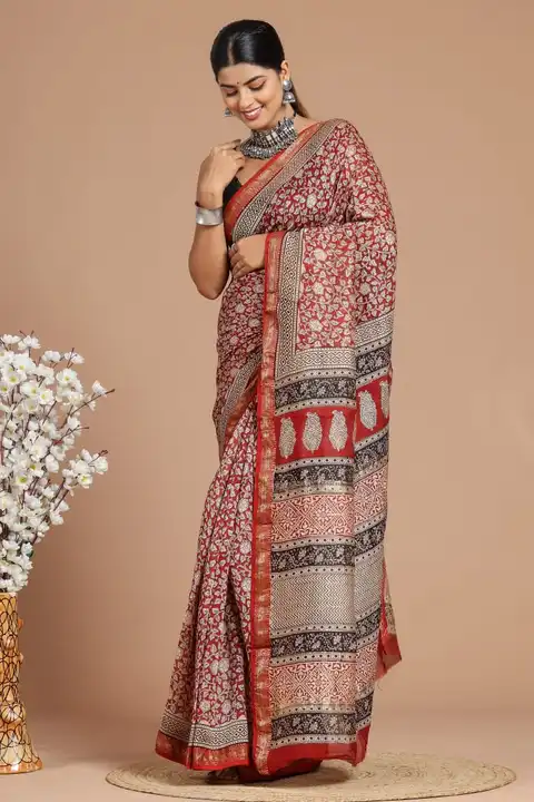 Maheshwari sarees. uploaded by Shyam textiles  on 7/11/2023