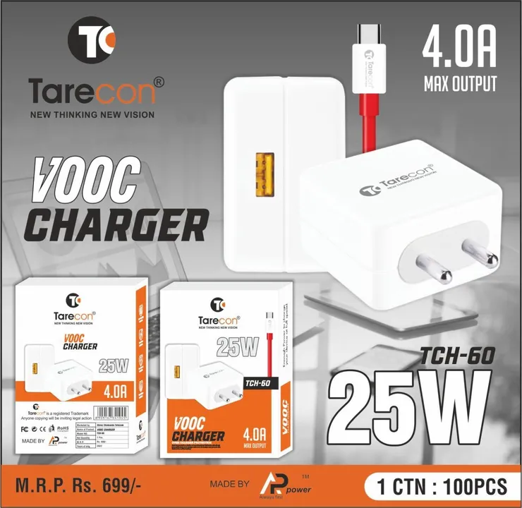 VOOC CHARGE TCH-60 uploaded by Kirti Nx Mobile Shop on 7/11/2023