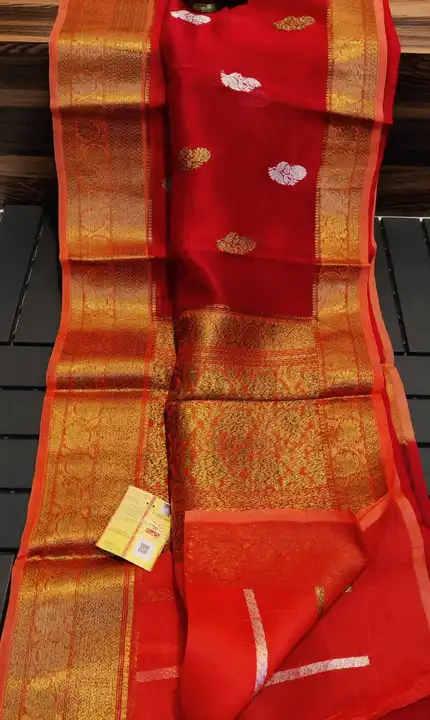 Pure kora organza banarasi silk sarees  uploaded by Zeya Textiles on 7/11/2023
