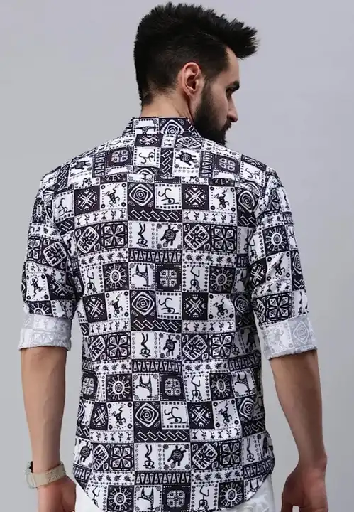 Printed men's funkey shirt  uploaded by Cotton X - Made in India  on 7/11/2023