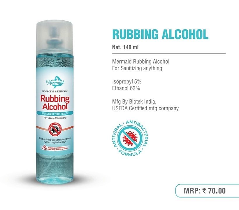 140 ml Rubbing Alcohol Sanitizer uploaded by Covid Product on 7/15/2020