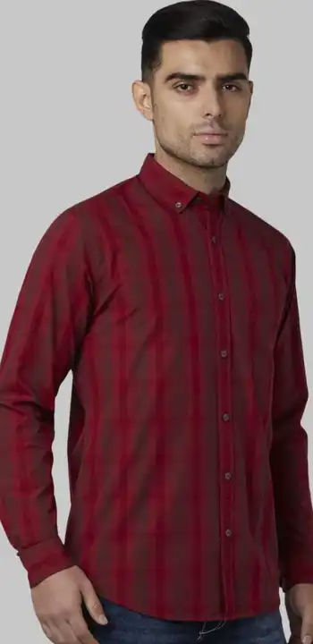 Indigo red cheak shirt  uploaded by Cotton X - Made in India  on 7/11/2023
