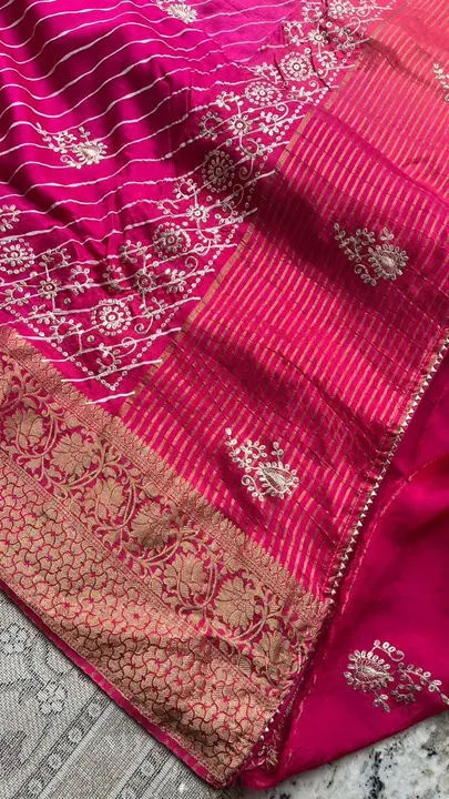 Post image *ALBIS BRINGS UNIQUE AND QUALITY PRODUCTS FOR OUR CUSTOMERS *

*FABRIC OF SAREE*- 100% pure moonga Silk fabric 

* Fabric of blouse_* - Pure Silk fabric With Pittan Work 
    

*WORK* - Pittan Work All Over With Banarasi Zari Weaving 

* PRICE* - 5900/- Free shipping

ALBIS BAG WILL COME IN PARCEL FOR AUTHENTICATION