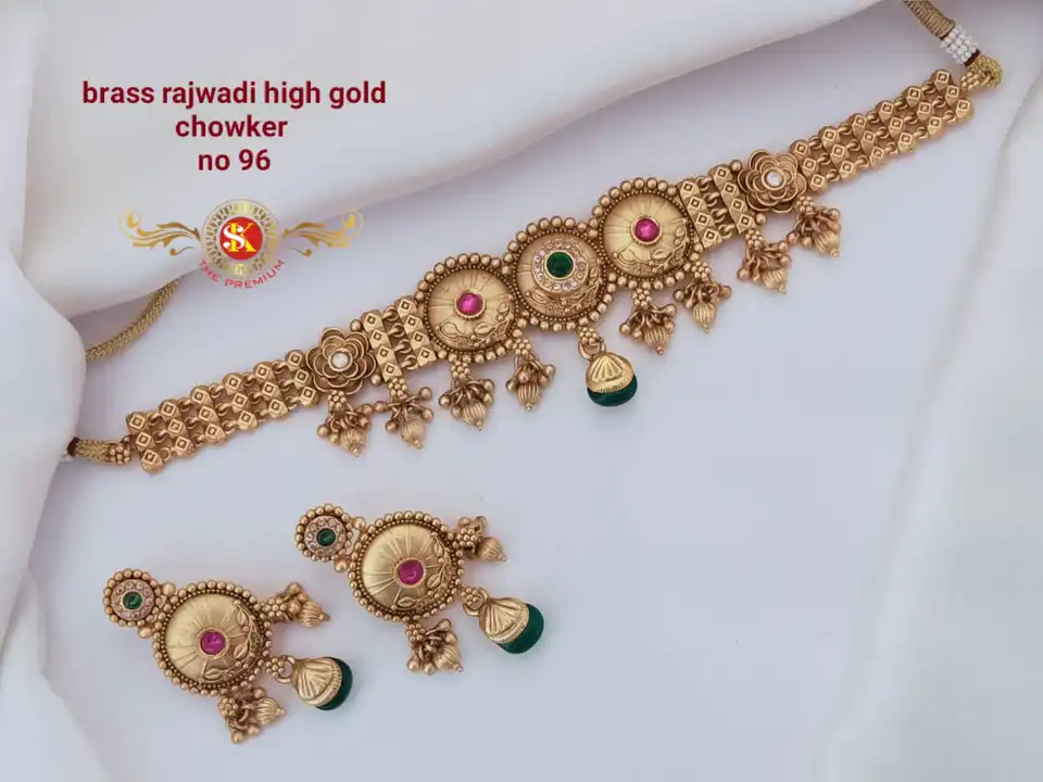 Post image Brass rajwadi high gold chowker