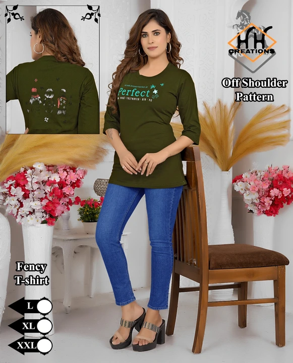 Women's Fancy T Shirt  uploaded by H H Creation on 7/11/2023