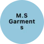 Business logo of M.s garments