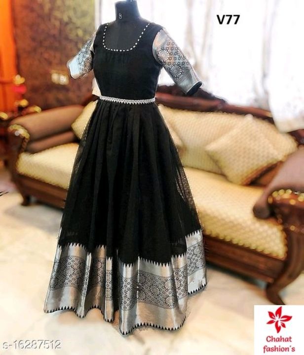 Black gown uploaded by Chahat fashion's on 3/16/2021