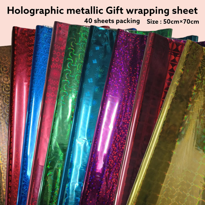 Holographic metallic Gift 🎁 wrapping sheet uploaded by Sha kantilal jayantilal on 7/11/2023