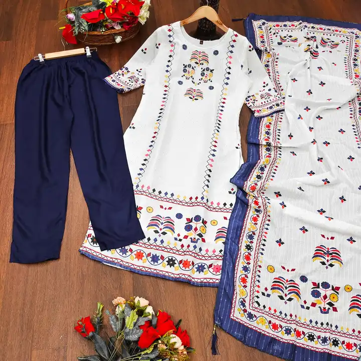  Digital Print Hit Kurti, Pant & Dupptta5105 uploaded by business on 7/11/2023