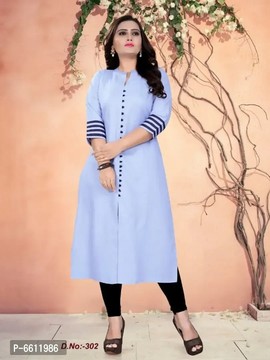 Self Design Cotton Chinese Neck Kurtis For Women uploaded by business on 7/11/2023
