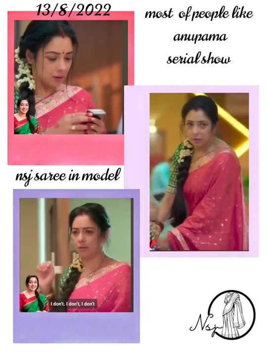 *💗NSJ Presents  Anupama serial episode 13/8/2022 in wear beautiful Saree*

New Launching for beauty uploaded by Gotapatti manufacturer on 7/12/2023