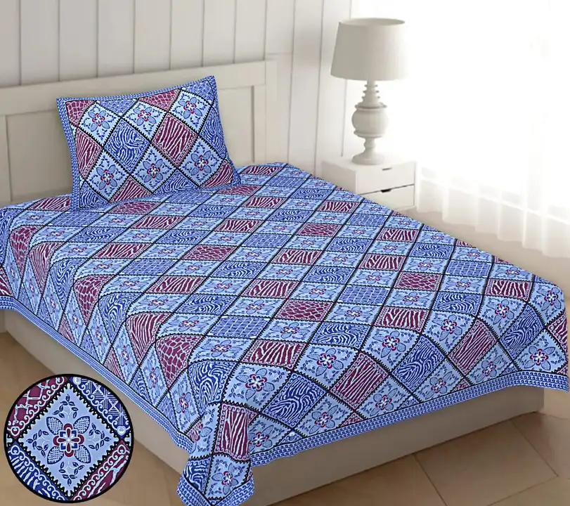 Premium Autoloom single bed bedsheet for orders uploaded by Dikrati traders on 7/12/2023