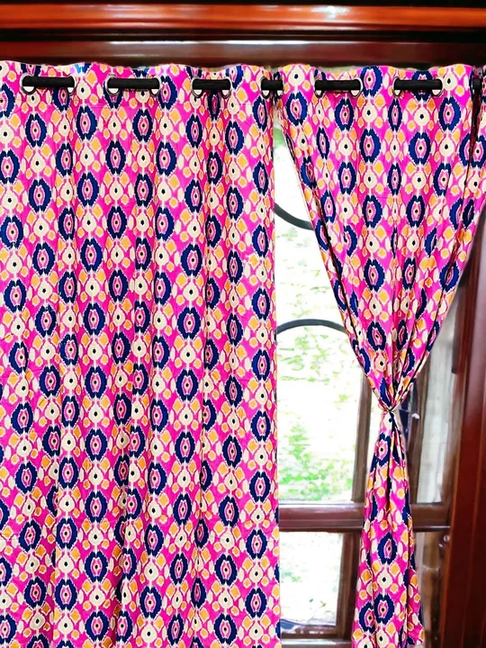 Premium cotton cambric curtains in anokhi print for orders uploaded by Dikrati traders on 7/12/2023