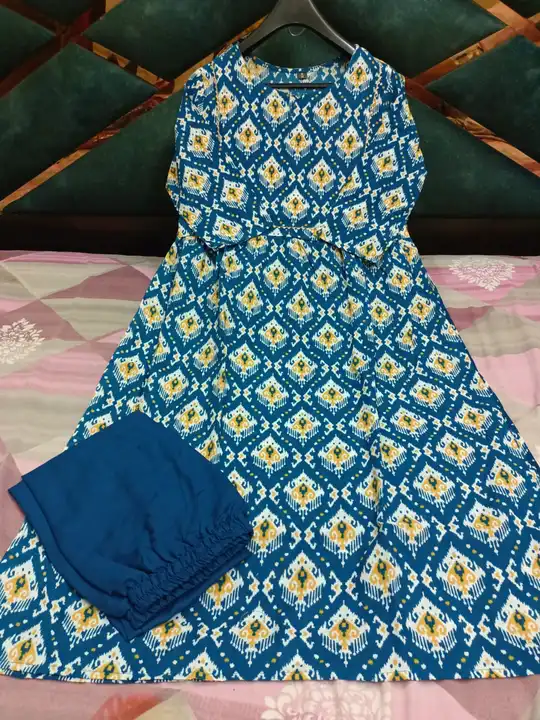Squar Nayra cut kurti with Pant  uploaded by TNC & MS on 7/12/2023