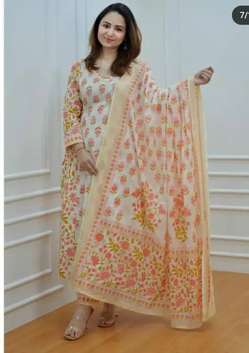 3 pices suit uploaded by Ln textile Jaipur on 7/12/2023
