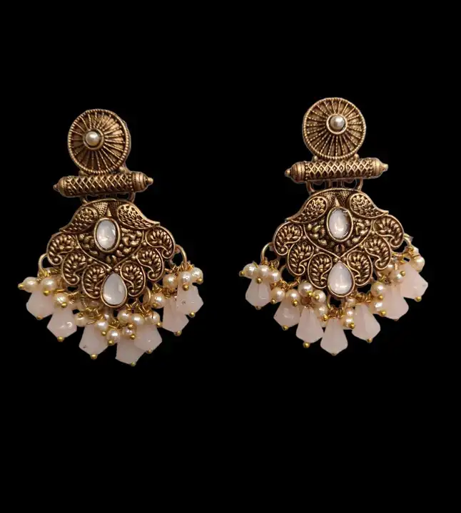 High gold drop and danglers uploaded by Wearhouse Fashion Private Limited on 7/12/2023