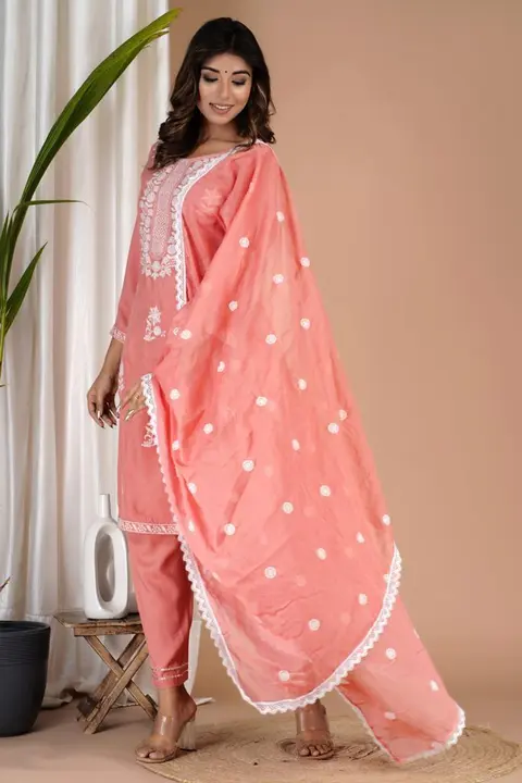 New heavy reyon 3 pc suit with heavy embroidery  uploaded by RADHE INTERNATIONAL on 7/12/2023