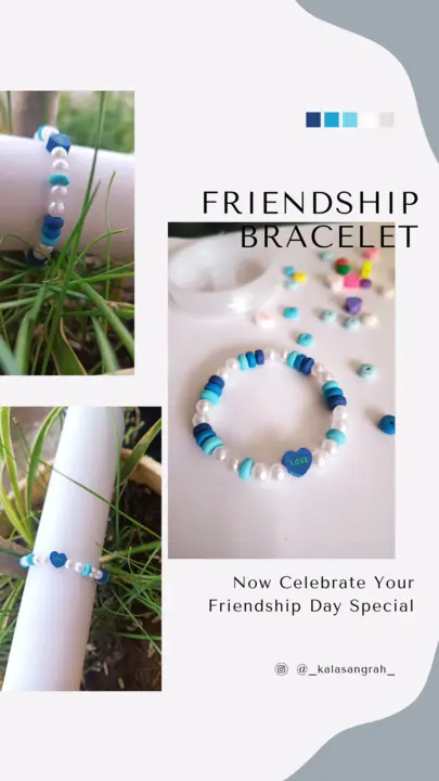 Clay beads bracelet special friendship day uploaded by KalaSangrah on 7/12/2023