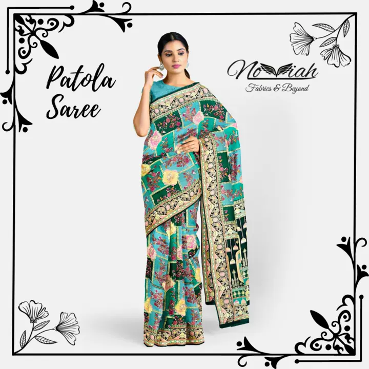 Patola  Silk Floral Print Saree uploaded by Noviah Fabrics & Beyond on 7/12/2023