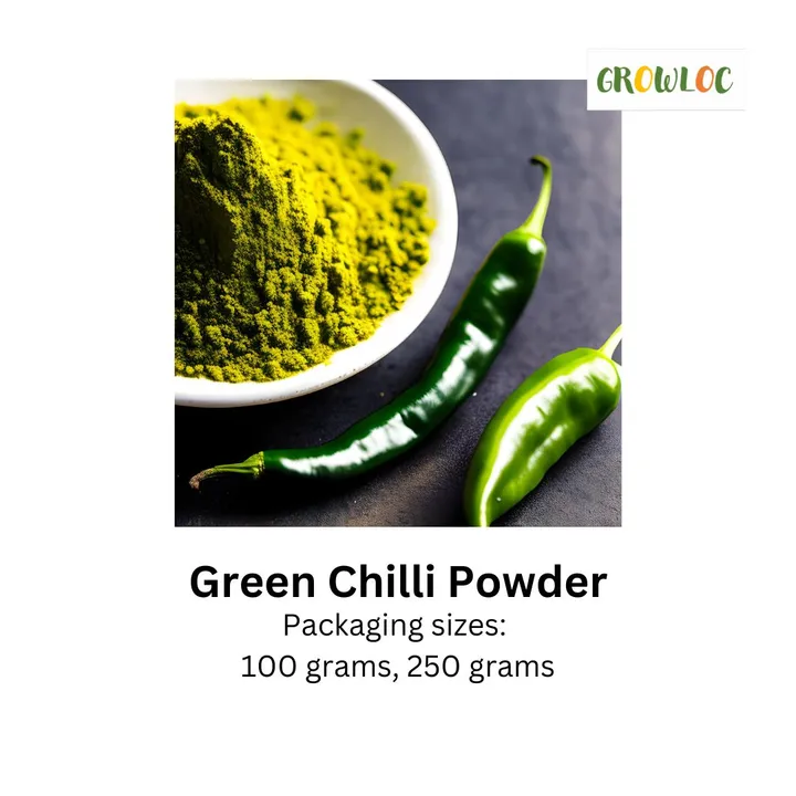 Green chilli powder  uploaded by business on 7/12/2023