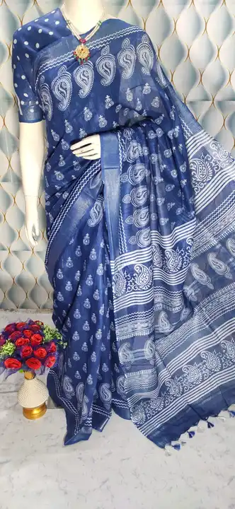 Indigo sarees new latest collection  uploaded by Nayra handloom manufacturers  on 7/12/2023