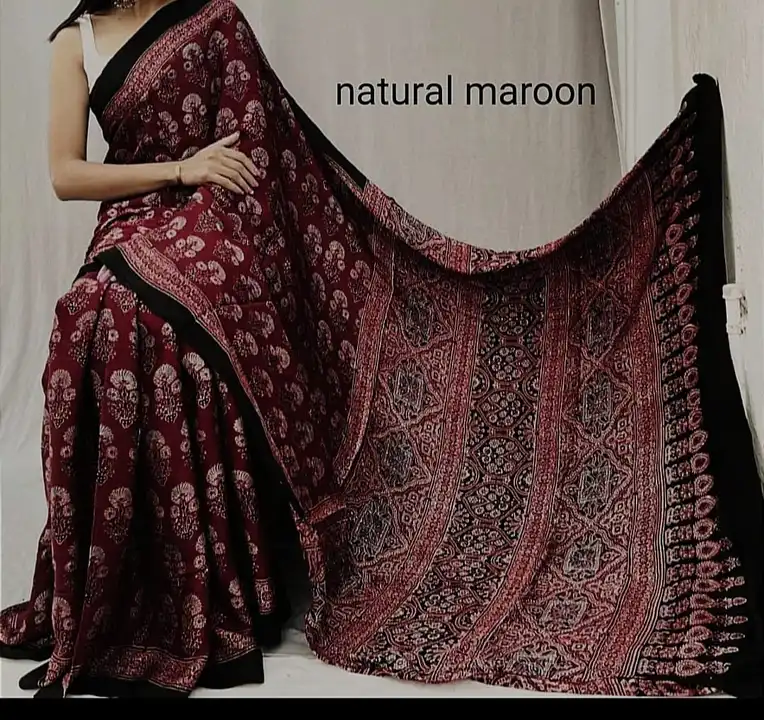 Fabric - linen cotton ajrak print saree 
Price uploaded by business on 7/12/2023