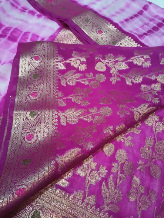 Banarasi Semi Georgette Dyble Soft Silk Saree uploaded by Sara_Silk_Art on 7/12/2023