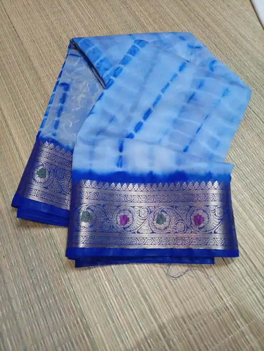 Banarasi Semi Georgette Dyble Soft Silk Saree uploaded by Sara_Silk_Art on 7/12/2023
