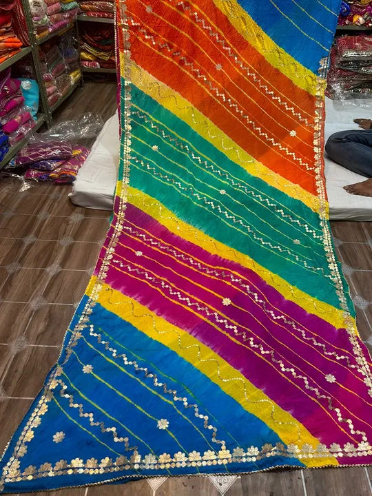 New Launching lehriya saree

🦚Chinnon  fabric multi lehriya  saree

🦚  Beautiful resam and gotta p uploaded by Gotapatti manufacturer on 7/13/2023
