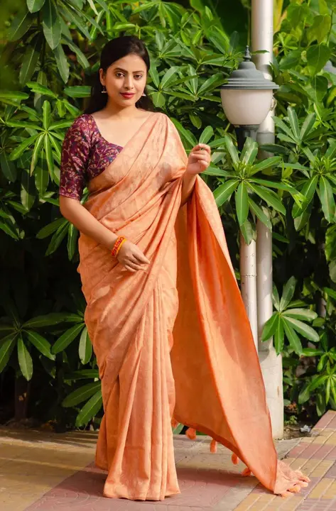 soft silk self woven designed jacquard saree. uploaded by khan wholeseller on 7/13/2023