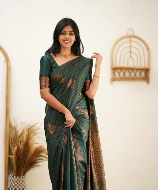 Rich pallu with allover flower with linning design saree uploaded by DHANANJAY CREATIONS on 7/13/2023