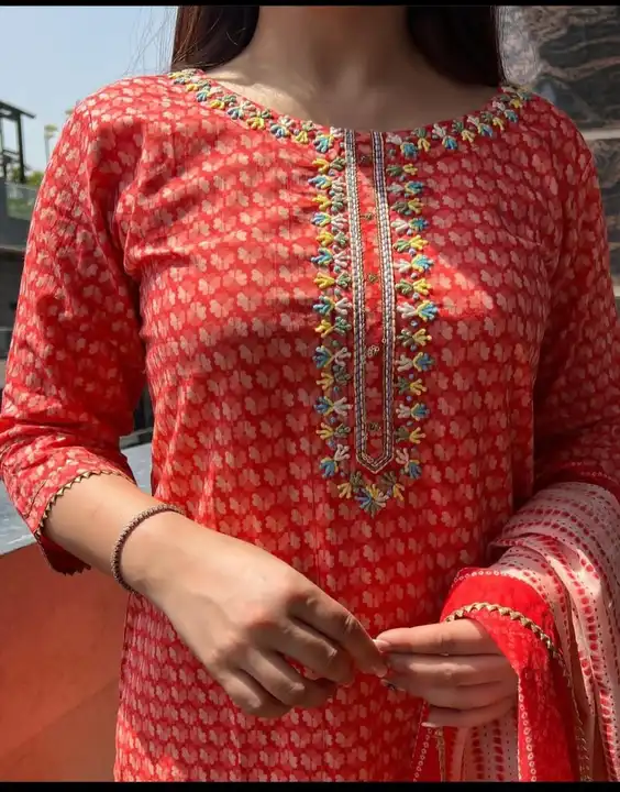 Kurti with pent with dupatta  uploaded by Ronak Fashion point on 7/13/2023