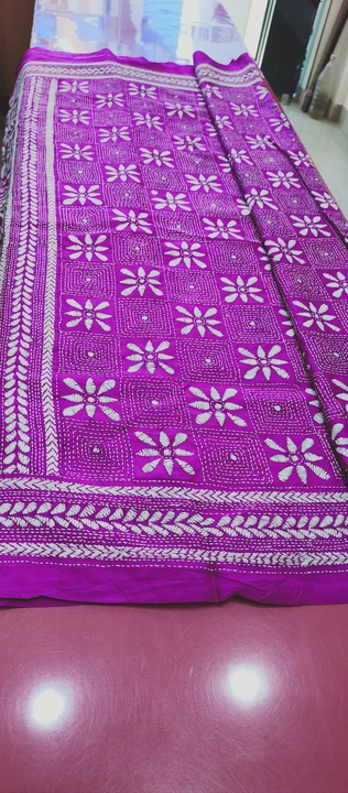 Bangalore silk katha stitch  uploaded by Dhaniakhali Sharee Sambhar on 7/13/2023