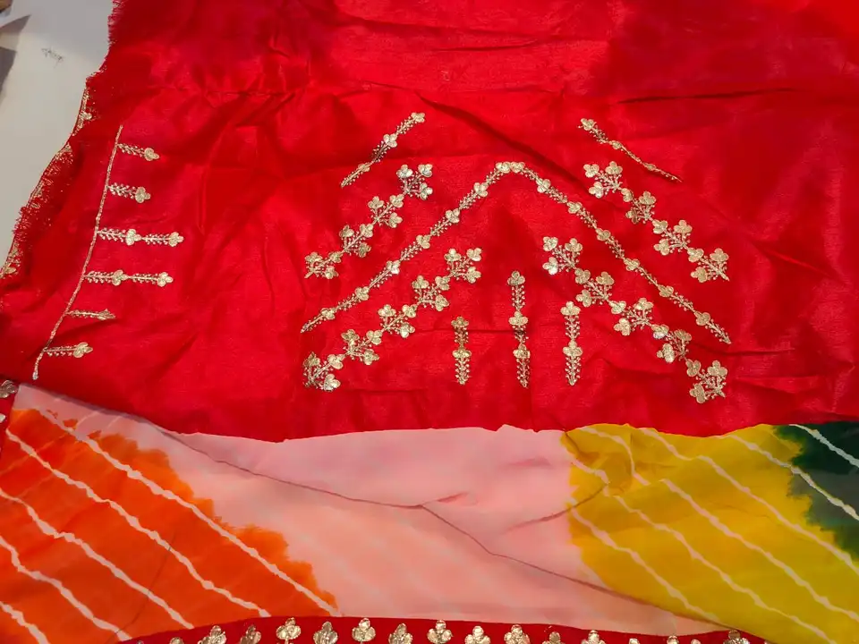 Catonik Gerogert fabric gotta patti border saree uploaded by Deepika Designer Saree on 7/13/2023